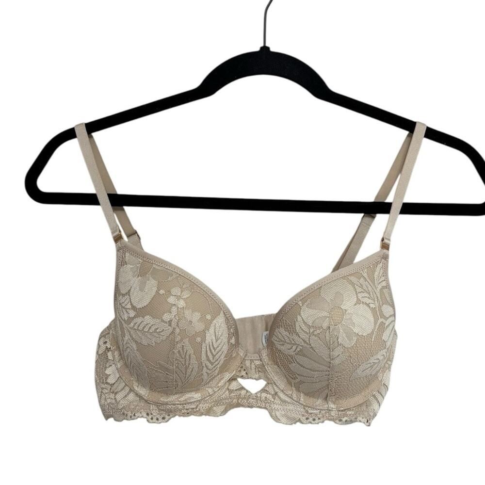 Aerie Lace Push-up Bra in Light Tan/Nude - Size 32C